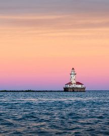 Leuchtturm im Hafen von Chicago von Bart Hendrix