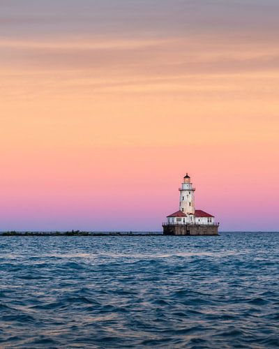 Leuchtturm im Hafen von Chicago