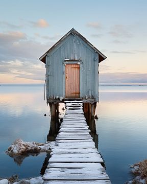 Cottage on stilts in the water by Studio Allee