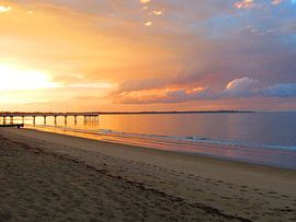 Sonnenuntergang in Hervey Bay van Sandra Frevel