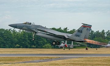 Take-off F-15C Eagle Massachusetts Air National Guard.