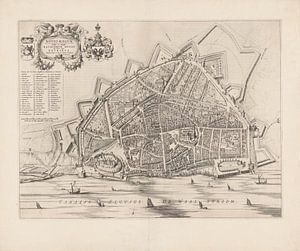 Karte von Nimwegen von 1652