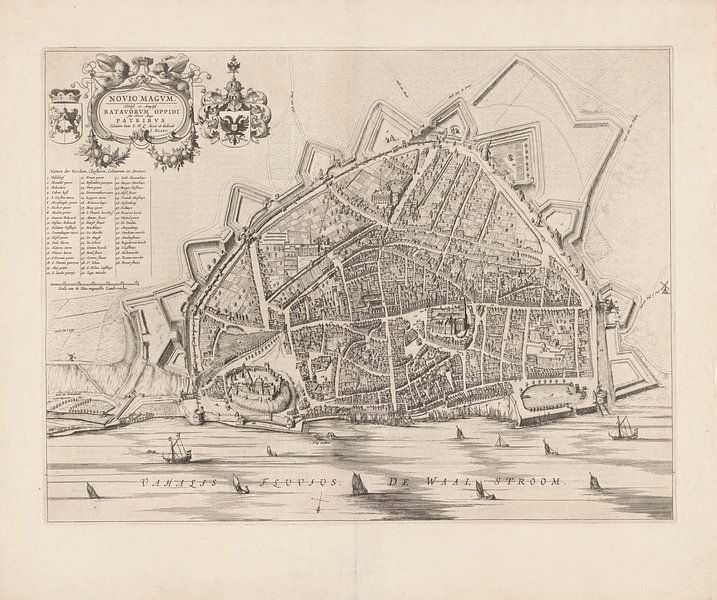 Karte von Nimwegen von 1652 von Marieke de Koning