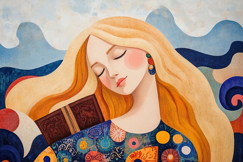 Frau mit Mustern von Blickfänger Gemälde