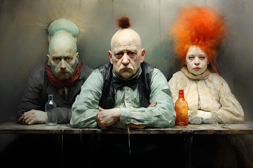 oude punkers aan tafel van Heike Hultsch