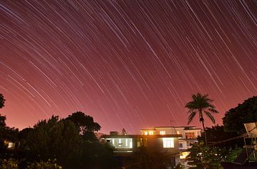 Landschap van sterrenspoor Vacoas Phoenix, Mauritius van Jeroen Bos