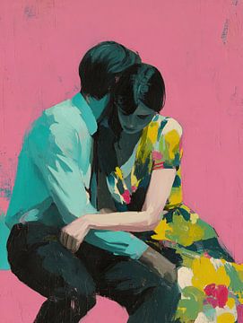 Vrouw Jurk | Colorful Embrace van De Mooiste Kunst