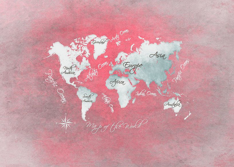 World map 14 #map #worldmap by JBJart Justyna Jaszke