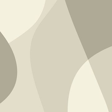 Golvende abstracte lijnen in neutrale kleuren nr. 9 van Dina Dankers