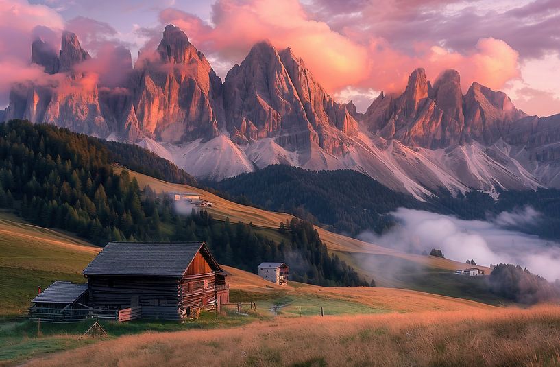 Morgennebel auf der Alm von fernlichtsicht