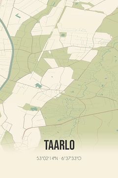 Carte ancienne de Taarlo (Drenthe) sur Rezona