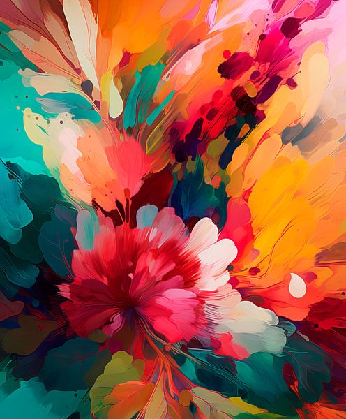 Bloeiend abstract van Peet de Rouw