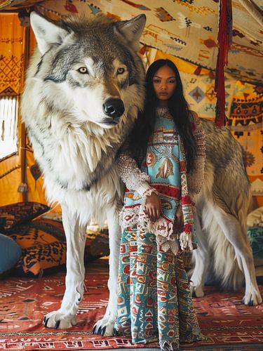 Le loup et la jeune fille
