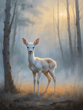 Weißer Hirsch — Erstes Licht wird sichtbar