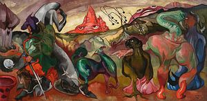 Stanisław Ignacy Witkiewicz - Selbstporträt mit einer Pfeife (1922)