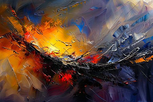 abstract digitaal schilderij