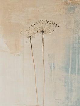 Screen flowers in pastel colours