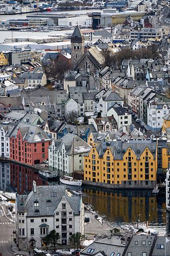 Overzicht van Ålesund, Noorwegen