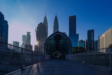 Kuala Lumpur Skyline van Barbara Riedel