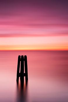Duckdalbe an der Ostsee zum Sonnenaufgang