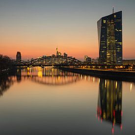 Frankfurt am Main Skyline van Frank Herrmann