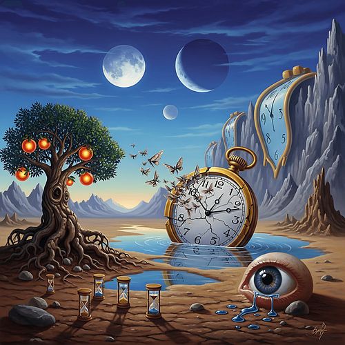 Droomlandschap Surrealisme Kunst Schilderij Meesterwerk