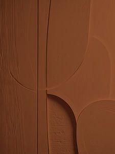 Minimalistische 3D-Kunst - Warmes Terrakotta
