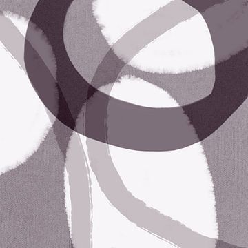 Vanitas. Moderne abstrakte organische Geometrie in Taupe und Weiß. von Dina Dankers