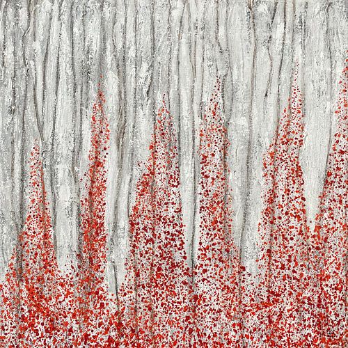 Modern abstract rood gestipt II