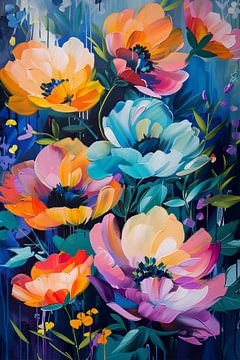 Kleurrijke bloemen van Danny van Eldik - Perfect Pixel Design
