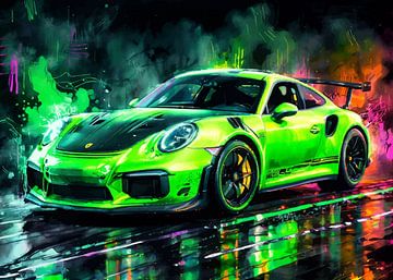 Porsche 911 GT3 RS Green Neon by MIROKKU