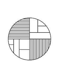 Minimal Geometry Circle Print