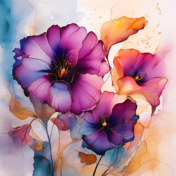 watercolor floral by Virgil Quinn - Decorative Arts