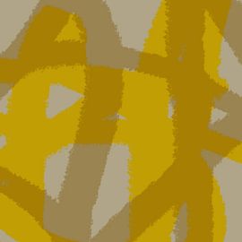 Pop of colors. Neon art. Abstract lines in yellow and gold by Dina Dankers
