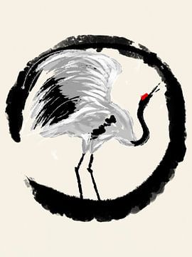 Happy Crane by Gisela- Art for You