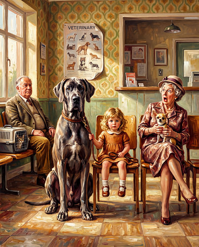 wachtkamer van de dierenarts van Jan Keteleer