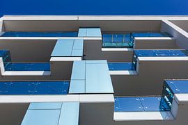 Modern residential building, Überseestadt, Bremen