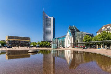 Blick über den Augustusplatz in der Stadt Leipzig von Rico Ködder