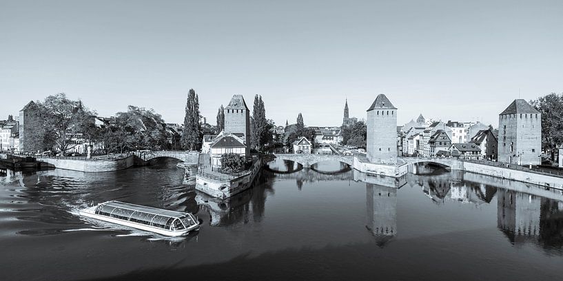 Ponts Couverts in the tanners' quarter in Strasbourg - monochrome by Werner Dieterich
