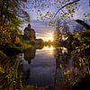 Le château de Falkenfels en Bavière en automne dans sa dernière lumière sur Thomas Rieger