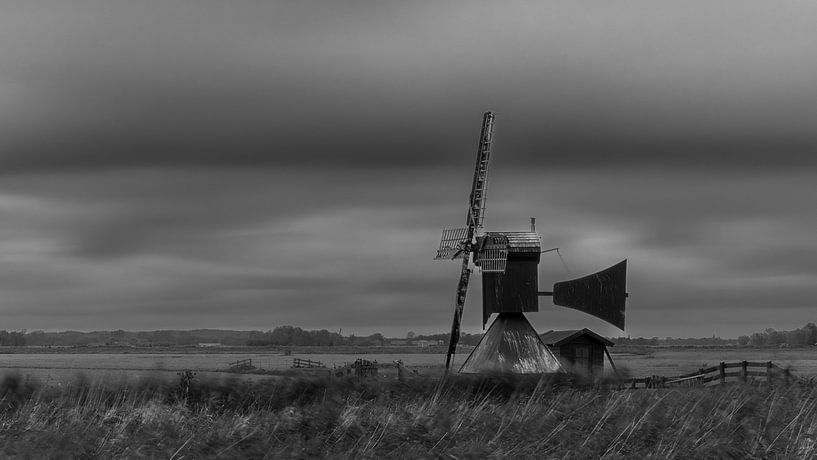 Varnebroek-Mühle im Polder hinter Heiloo von Bram Lubbers