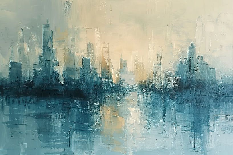 City Reflection Abstract by Abstract Painting
