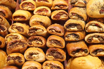 Broodjes in de Foodhall Mercat de la Boqueria van Shania Lam