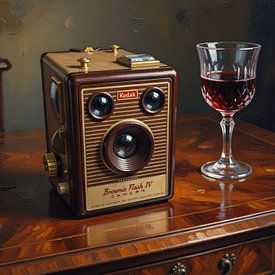 Rotwein und Boxkamera von DeVerviersBelgium