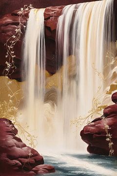 Waterval omringd door sierlijke ranken van Art & Soul Creations