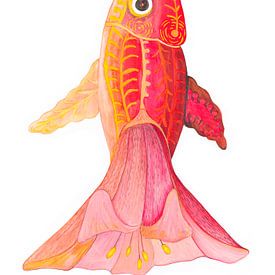 Roter Fisch von Edith van Zutven