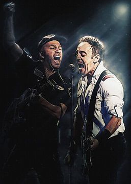 Supersterren van Tom Morello & Bruce Springsteen Live van Gunawan RB