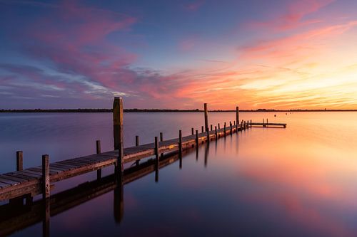 Jetty on Belterwijde at sunset