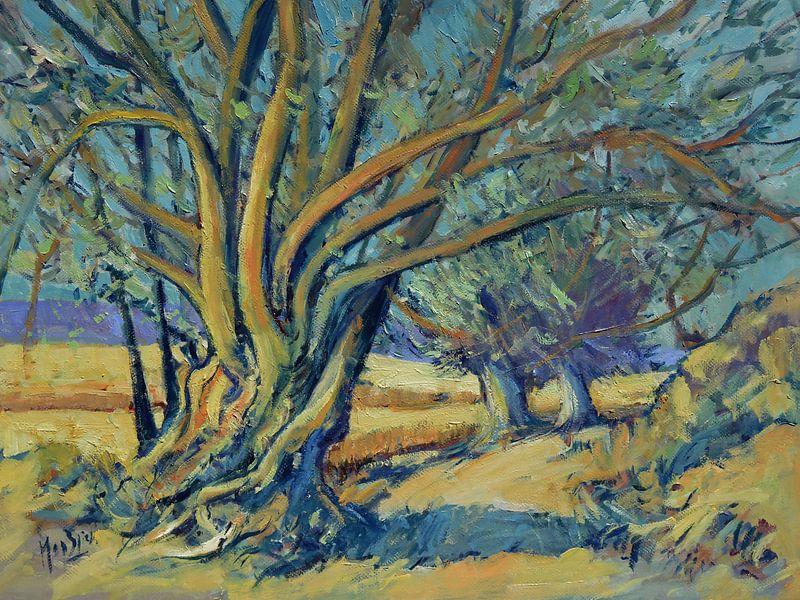 Willows in the Geul valley by Nop Briex