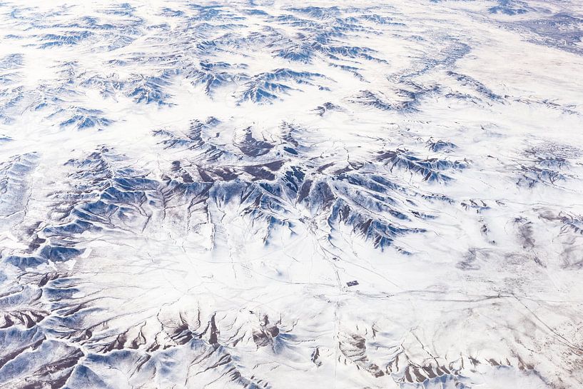 Mountain landscape with snow by Inge van den Brande